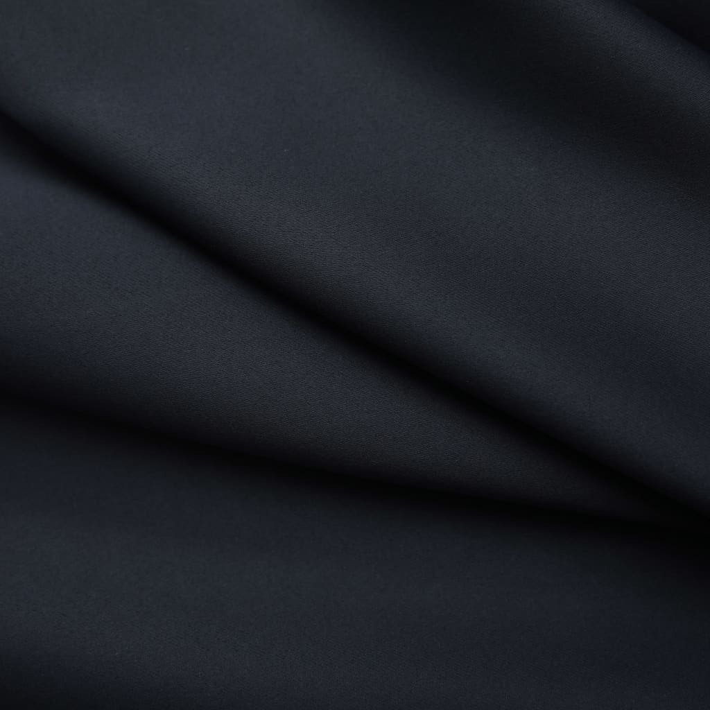vidaXL Tenda Oscurante con Ganci Nera 290x245 cm
