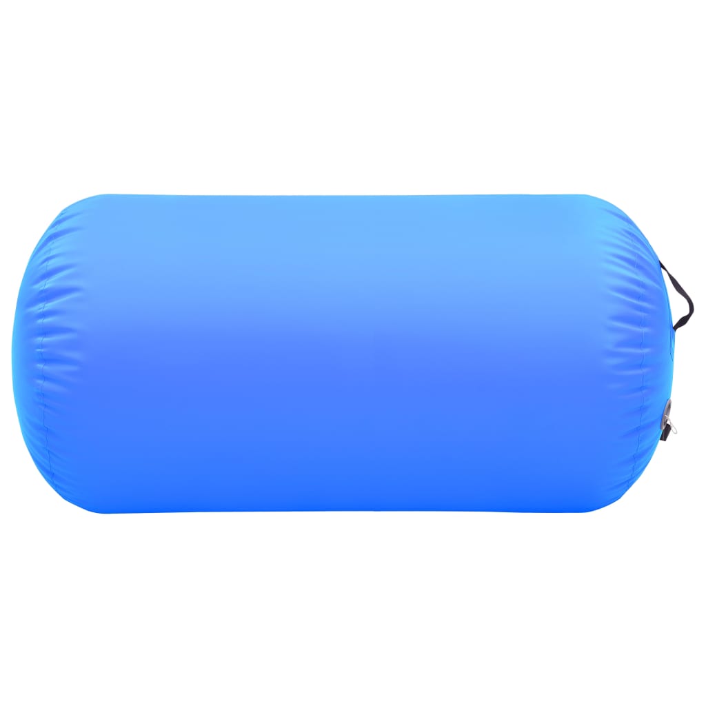 vidaXL Rotolo da Ginnastica Gonfiabile con Pompa 120x90 cm in PVC Blu