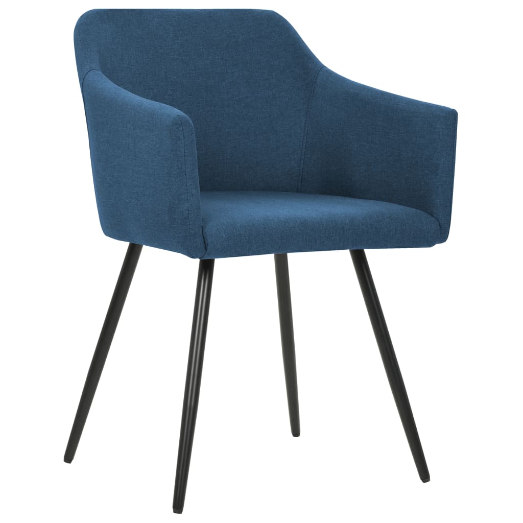 323097 vidaXL Dining Chairs 2 pcs Blue Fabric
