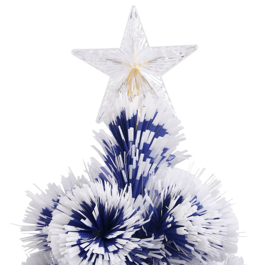 vidaXL Albero Natale Preilluminato Bianco e Blu 240 cm in Fibra Ottica