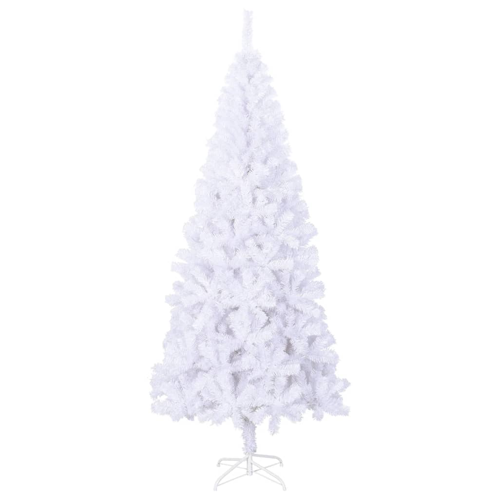 vidaXL Albero di Natale Artificiale L 240 cm Bianco