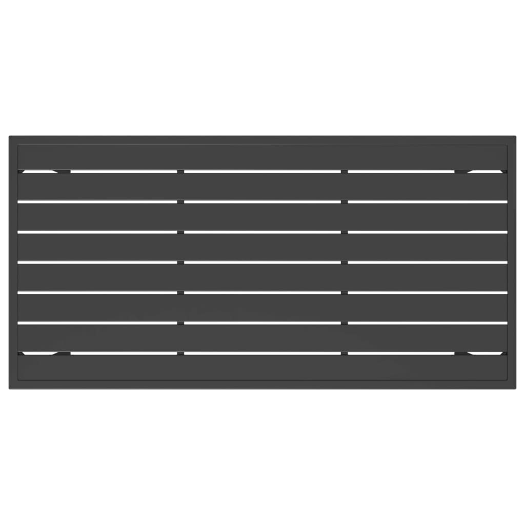 vidaXL Tavolo da Pranzo da Giardino Antracite 110x54x70 cm Acciaio