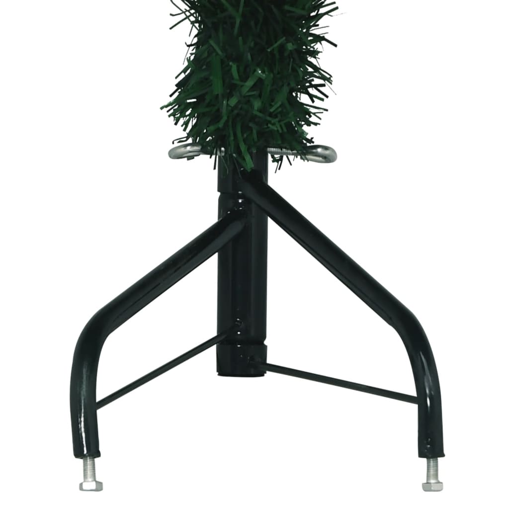 vidaXL Albero di Natale Artificiale ad Angolo con Supporto Verde 180 cm PVC