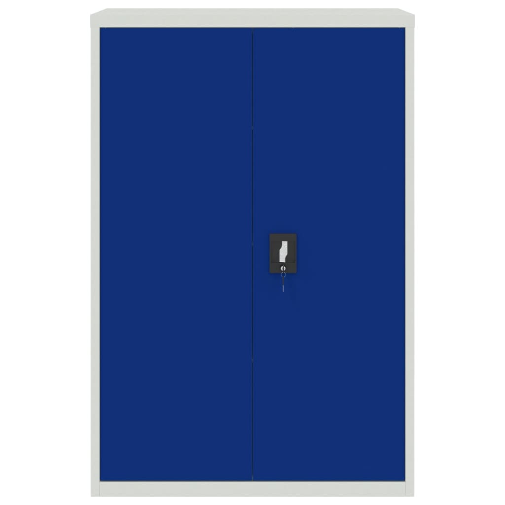 vidaXL Armadio per Ufficio in Metallo 90x40x140 cm Grigio e Blu