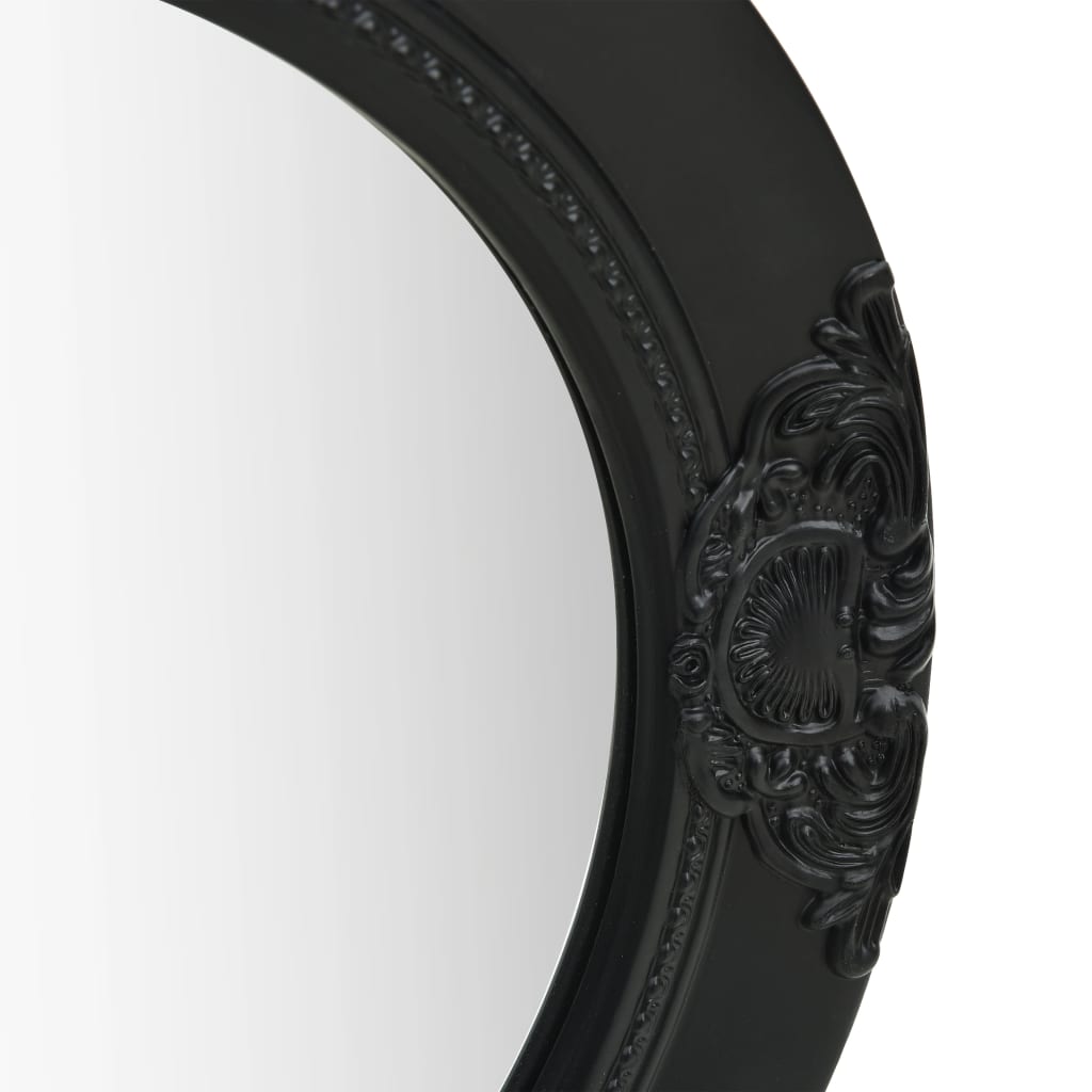 vidaXL Specchio da Parete Stile Barocco 50 cm Nero