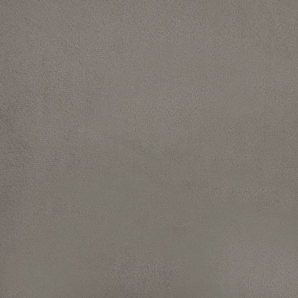 vidaXL Poltrona con Poggiapiedi Grigio Chiaro 60 cm in Velluto