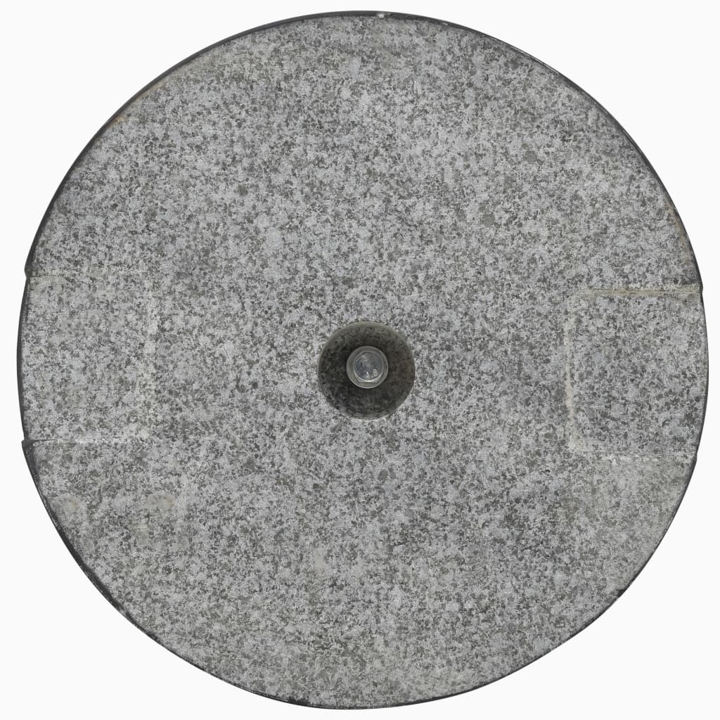 vidaXL Base per Parasole Circolare in Granito Nera 20 kg