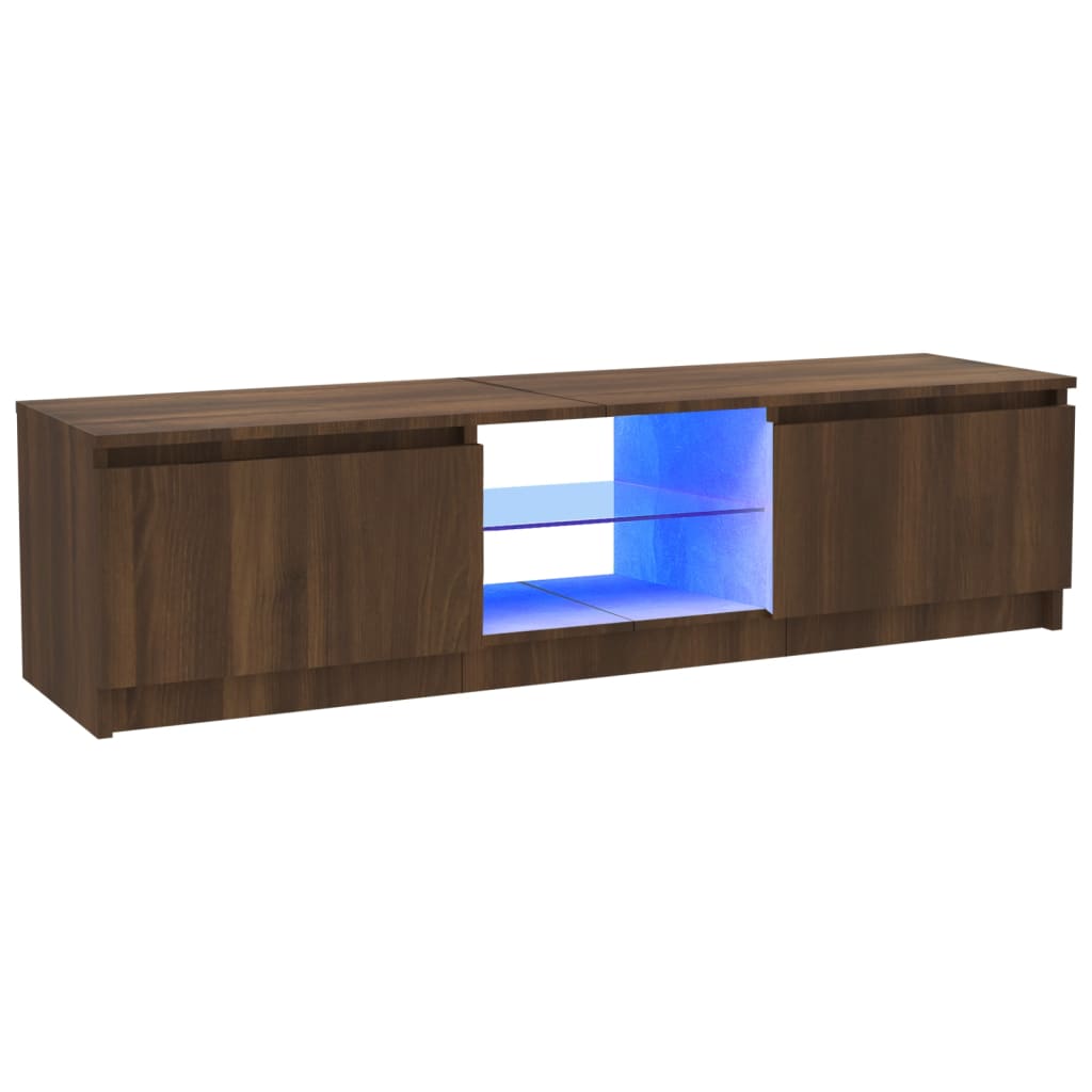 Mobile TV Con Luci LED RGB - Design Moderno, Ampio Storage, Legno Multistrato Resistente - Foto 6