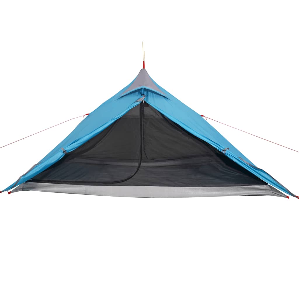 vidaXL Tenda da Campeggio Tipi per 1 Persona Blu Impermeabile