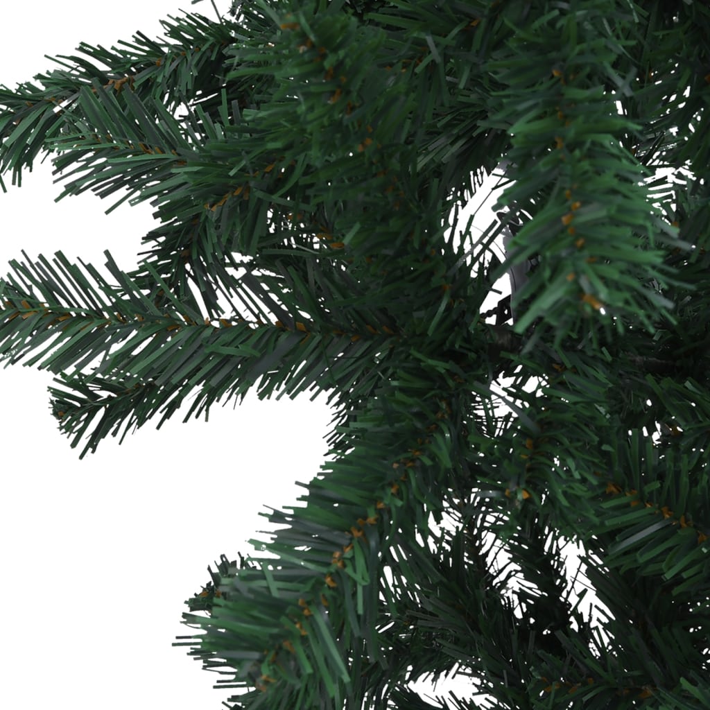 vidaXL Albero di Natale Capovolto Preiluminato con Palline 180 cm