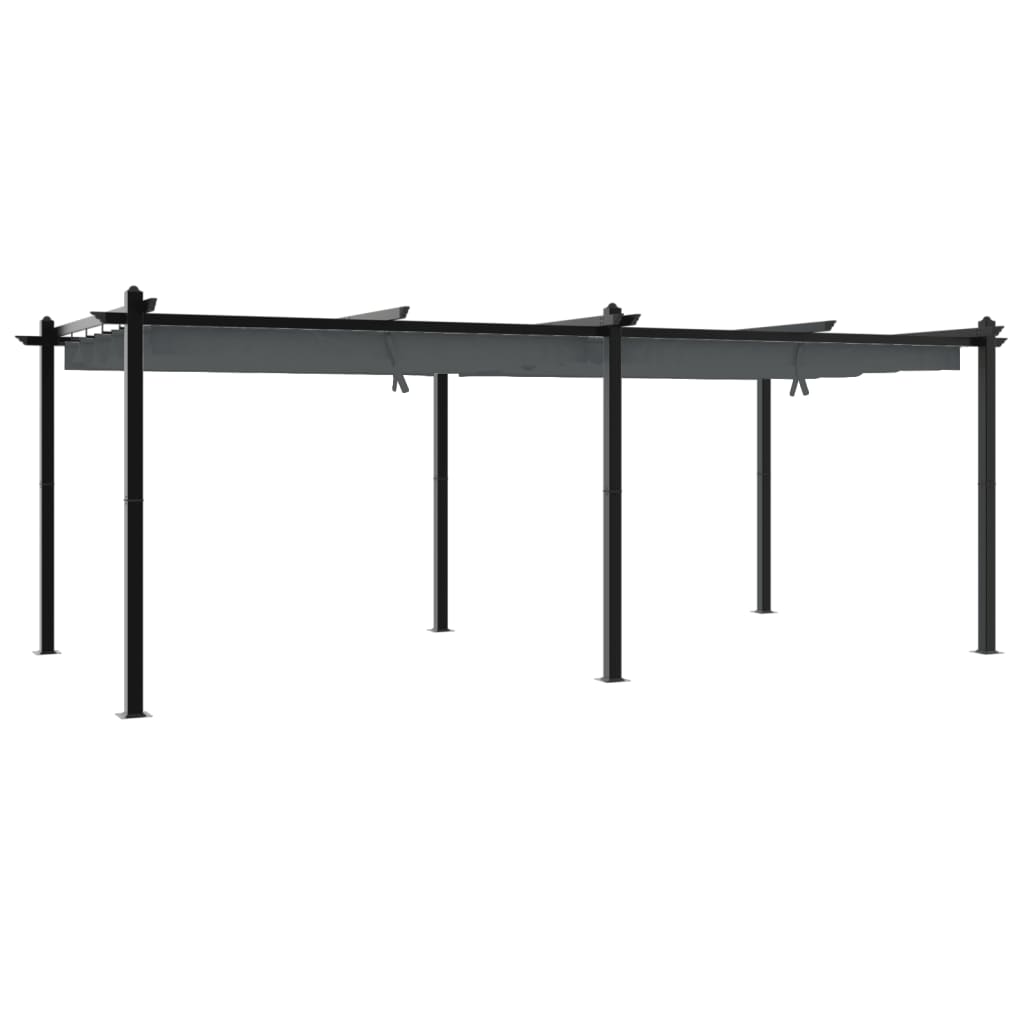 vidaXL Gazebo con Tende Laterali e Tetto 4x3 m Antracite