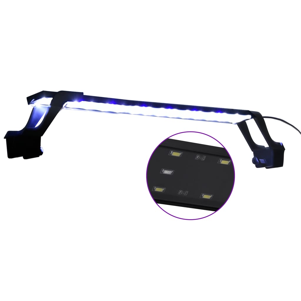 vidaXL Luce a LED per Acquario con Morsetti 55-70 cm Blu e Bianco