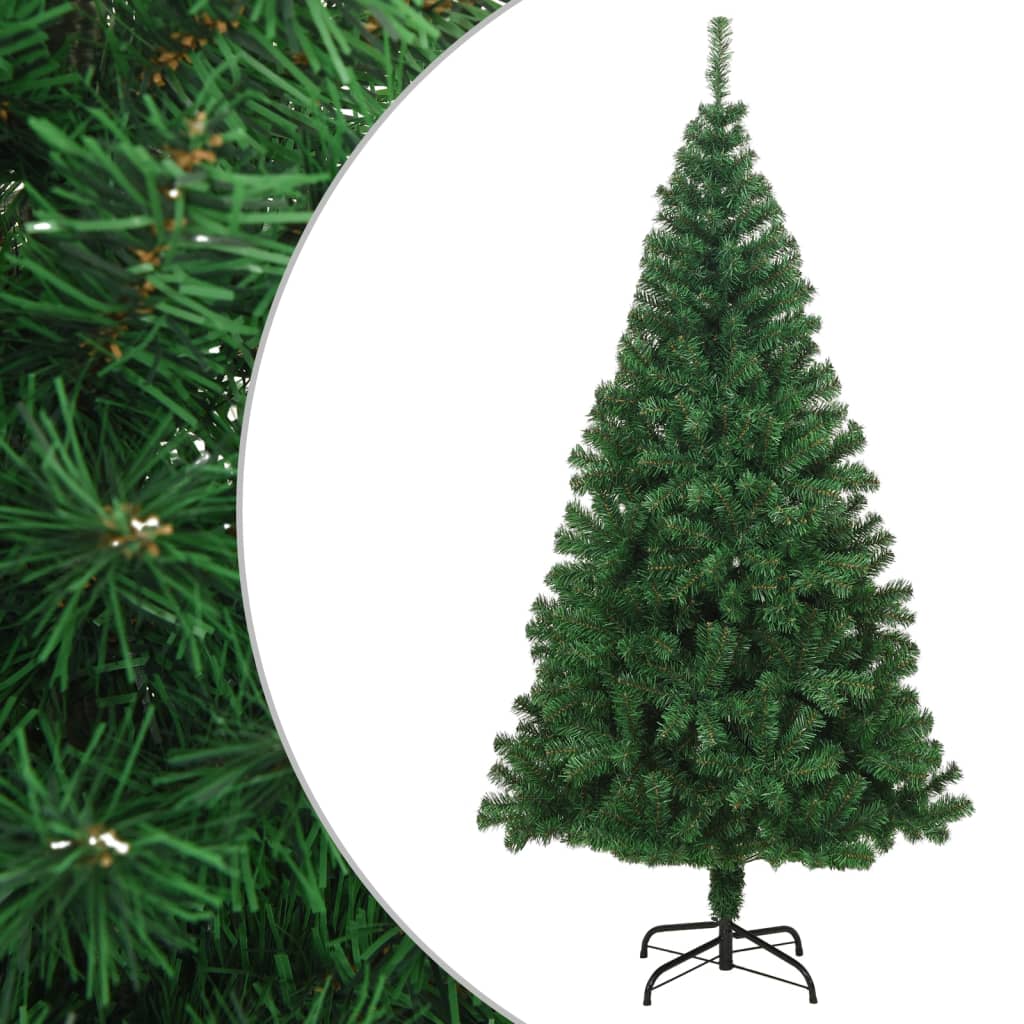 vidaXL Albero di Natale Artificiale con Rami Spessi Verde 210 cm PVC