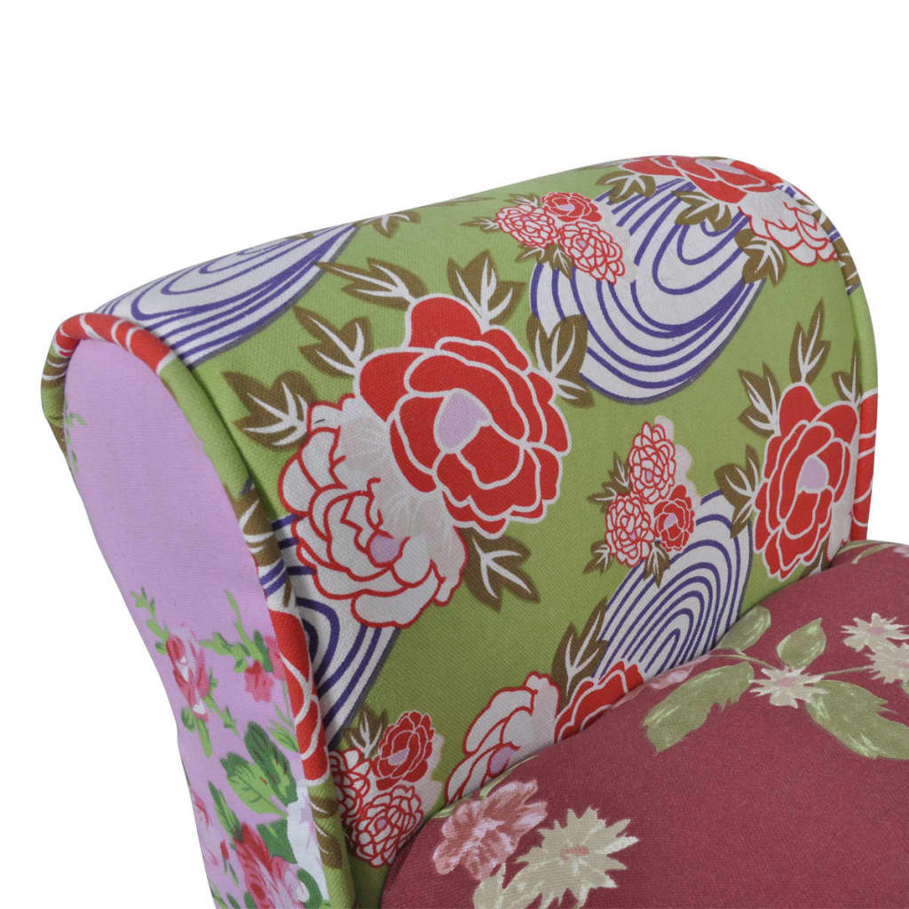 Panchina divanetto patchwork design floreale stile pastorale