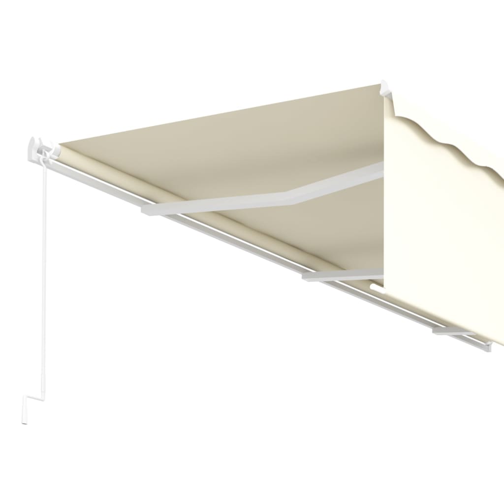 vidaXL Tenda da Sole Retrattile Manuale con Parasole 6x3 m Crema