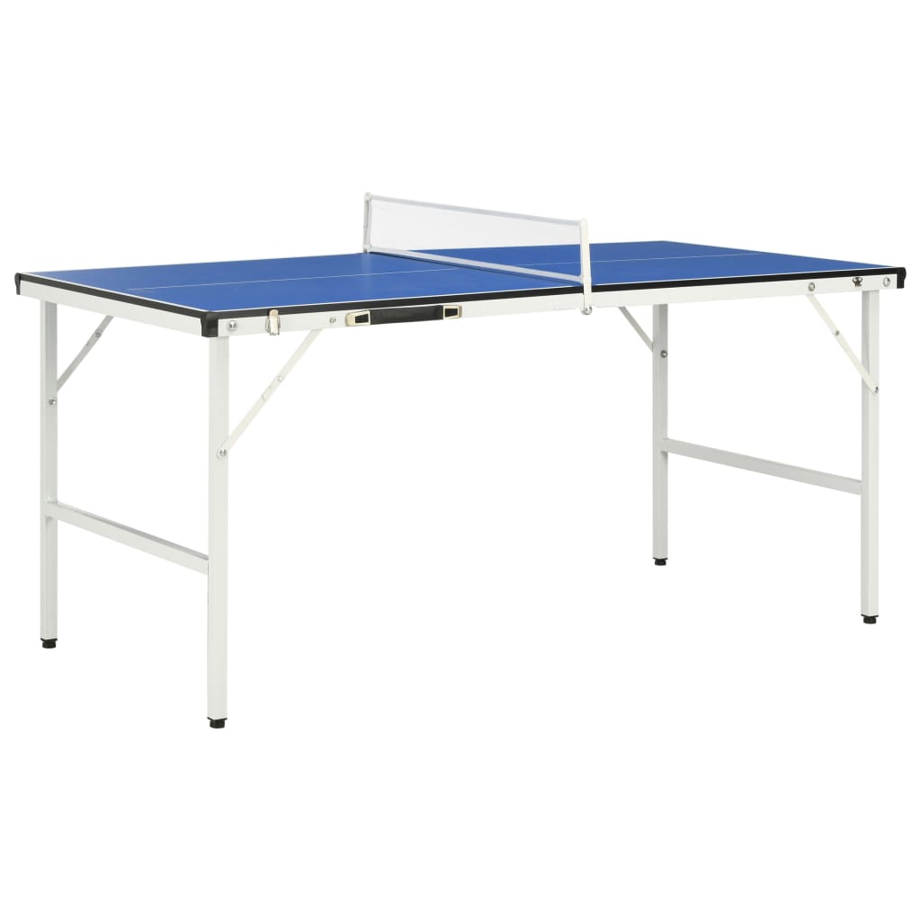 vidaXL Tavolo da Ping Pong con Rete 5 Piedi 152x76x66 cm Blu
