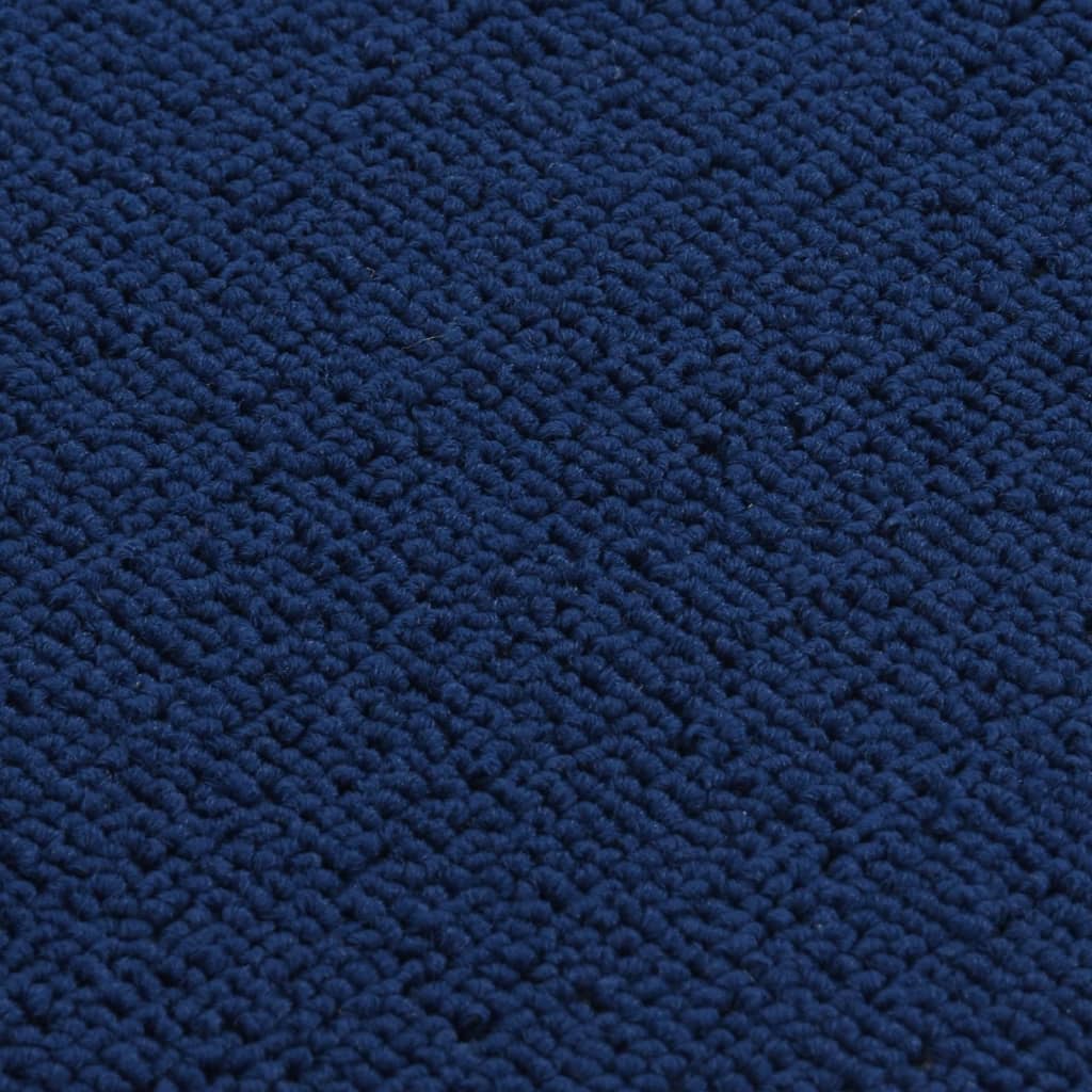 vidaXL Tappetini per Scale 15 pz 60x25cm Blu Antiscivolo Rettangolari