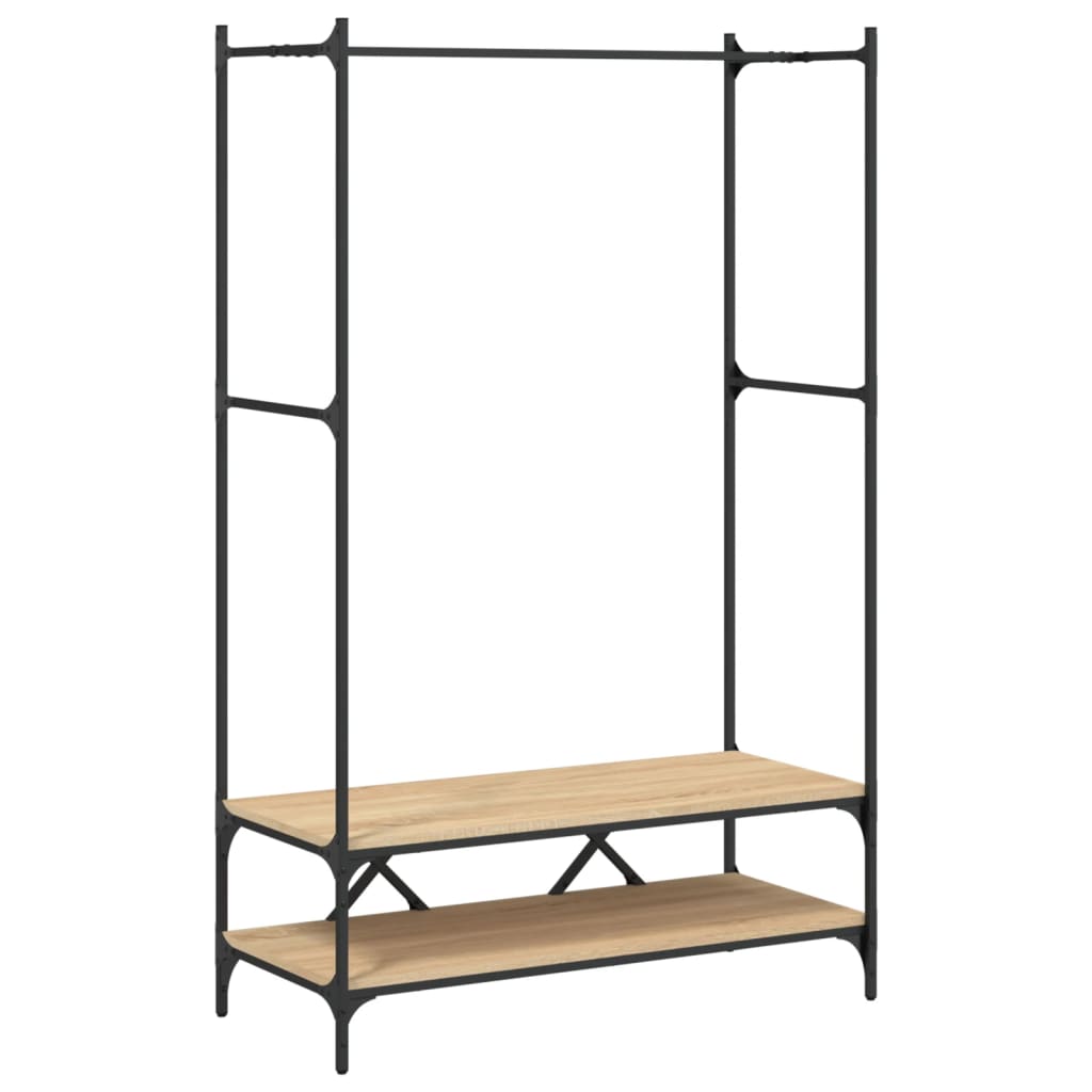 vidaXL Appendiabiti a muro Bianco 100 x 16 x 26 cm Legno multistrato