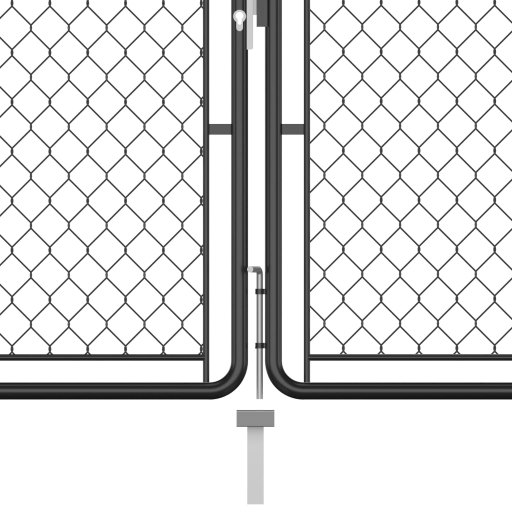 vidaXL Cancello per Giardino in Acciaio 100x495 cm Antracite