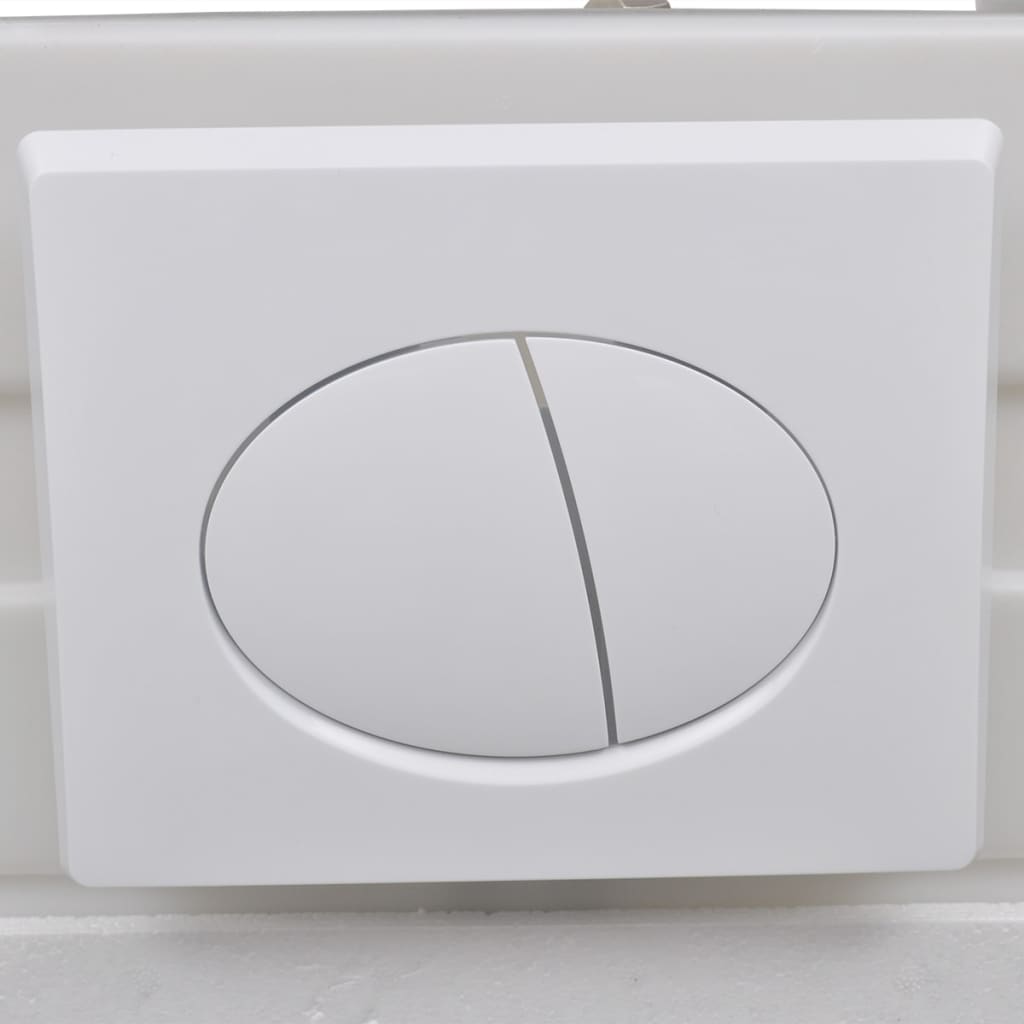 vidaXL WC a Muro con Sciacquone Nascosto in Ceramica Bianco