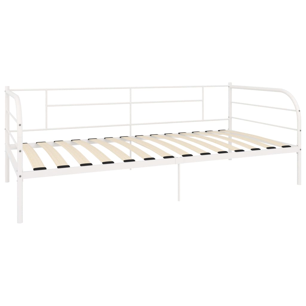 vidaXL Telaio Divano Letto Bianco in Metallo 90x200 cm