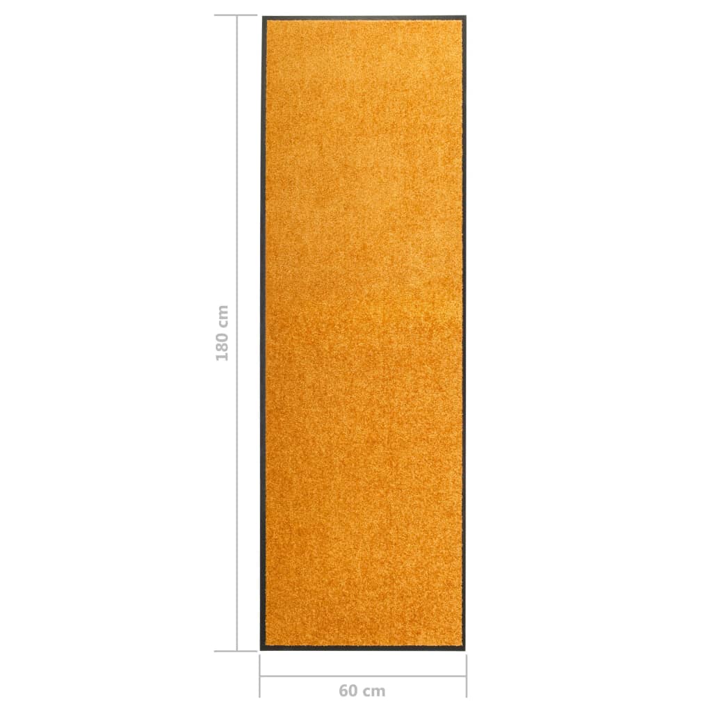 vidaXL Zerbino Lavabile Arancione 60x180 cm