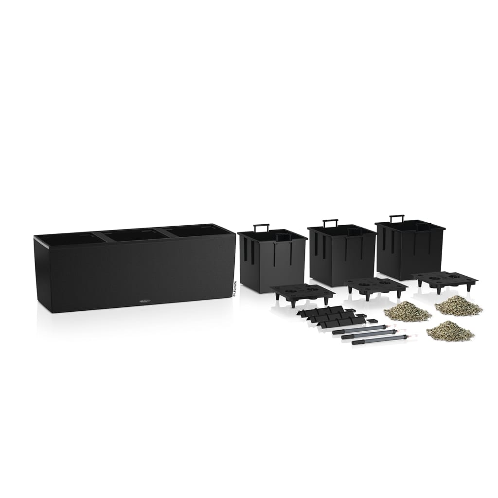 Supporto Magnetico LECHUZA Nero Per Vasi Cube - Fino A 5,25 Kg, Design Moderno - Foto 6