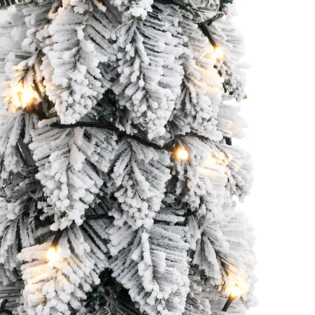 vidaXL Albero di Natale Artificiale con 30 LED e Neve Floccata 60 cm