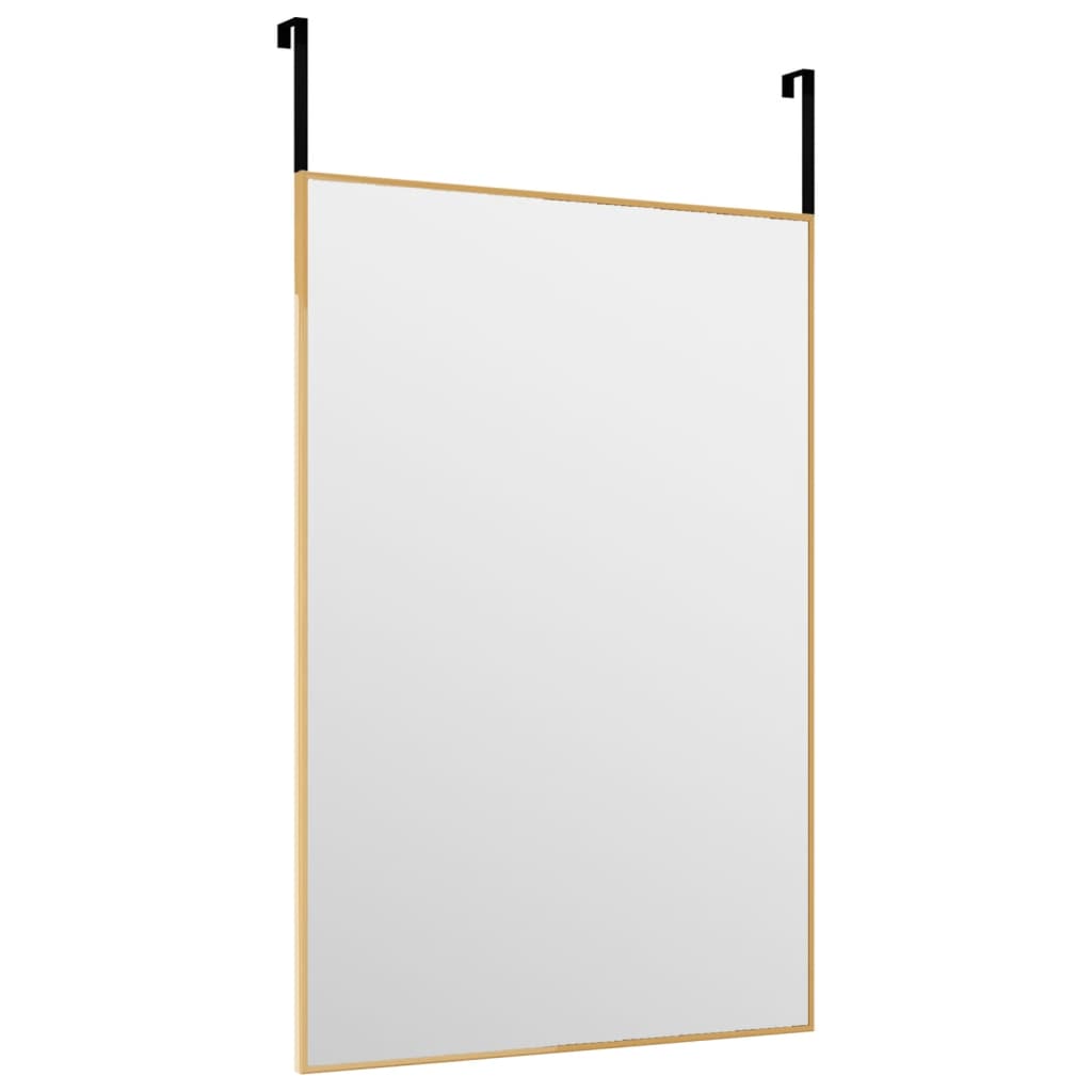 vidaXL Specchio da Porta Oro 40x60 cm in Vetro e Alluminio